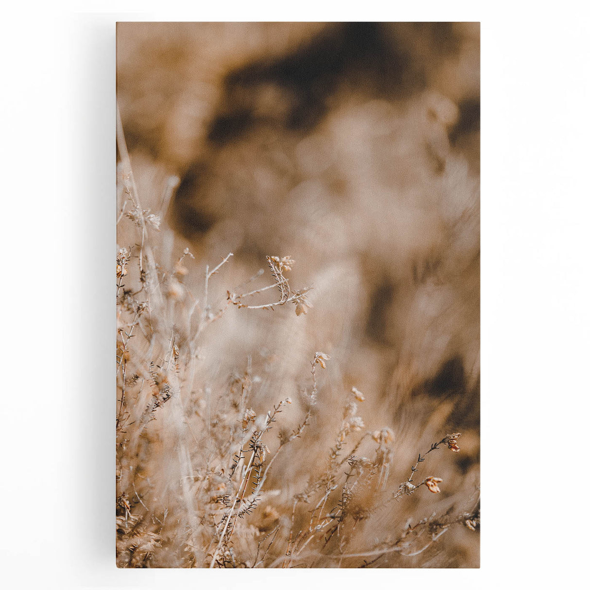 Black and white abstract depiction of autumn trees on large stretched canvas, suitable for kitchen wall art.