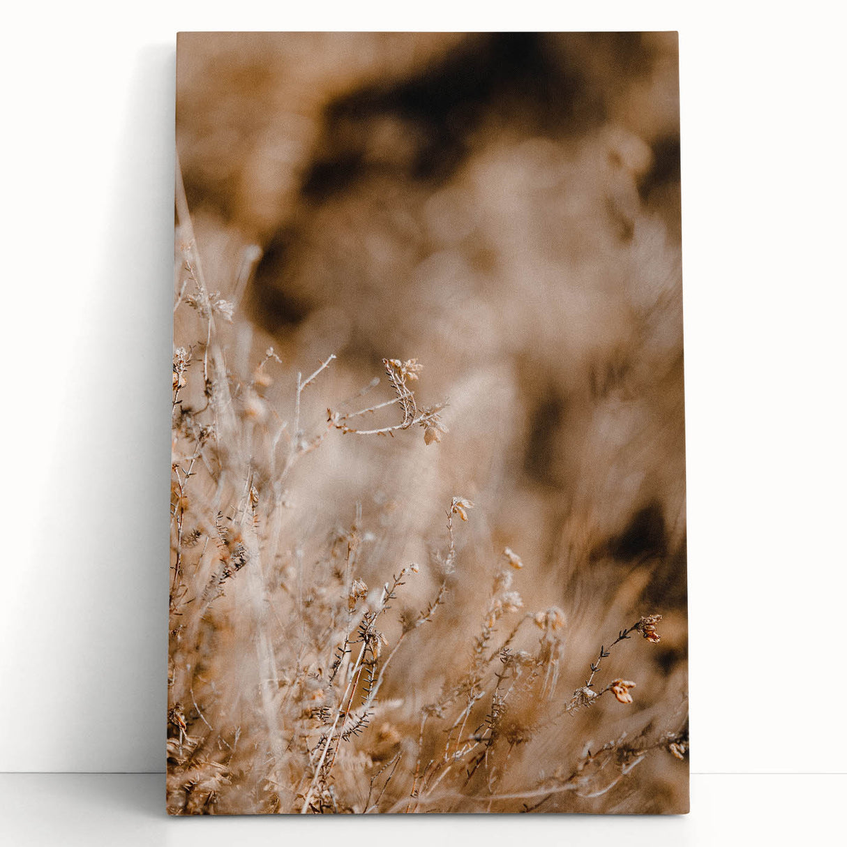 Large black and white photo of a forest in autumn on stretched canvas, ideal for kitchen wall art or bedroom ambiance.