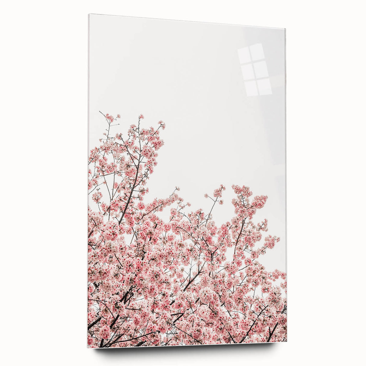 Large abstract wall art on acrylic glass featuring swirling spring hues, ideal for bedroom or dining room decor.
