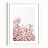 Abstract art print featuring swirling spring hues in greens and yellows on a white framed canvas.