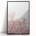 Large abstract wall art depicting spring colors on black framed acrylic, ideal for modern living room decor.