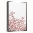 Black and white landscape art painting on framed canvas, depicting a serene spring scene, ideal for bedroom decor.