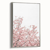 Framed canvas depicting a vintage-style landscape painting with colorful spring scenery, ideal for enhancing a living room.