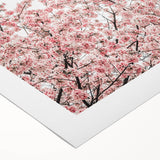 Art deco poster featuring a stylized spring scene in pastel shades on rolled canvas, ideal for dining room decor.