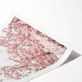 Extra large wall art featuring line art flowers in muted green and white tones on a rolled canvas.