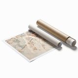 Extra large rolled canvas print featuring a muted floral design in soft winter tones.