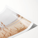 Extra large wall art featuring line art flowers in monochrome, printed on rolled canvas.