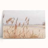 Large black and white photographic print on canvas depicting a summer scene, ideal for kitchen wall art or bedroom ambiance.