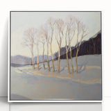 Elegant Winter Landscape Wall Art - Modern Canvas & Framed Print