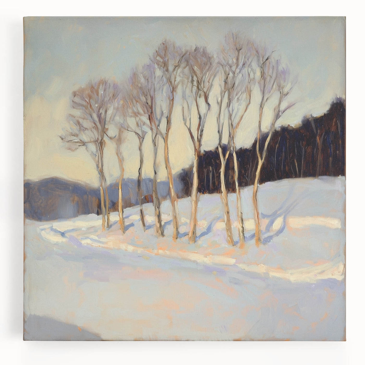 Elegant Winter Landscape Wall Art - Modern Canvas & Framed Print