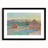 Impressionist Landscape Wall Art - Monet's Wheat Stacks at Sunset