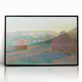 Impressionist Landscape Wall Art - Monet's Wheat Stacks at Sunset