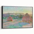 Impressionist Landscape Wall Art - Monet's Wheat Stacks at Sunset