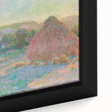 Impressionist Landscape Wall Art - Monet's Wheat Stacks at Sunset