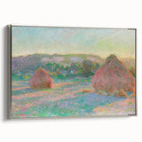 Impressionist Landscape Wall Art - Monet's Wheat Stacks at Sunset