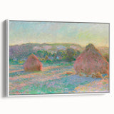 Impressionist Landscape Wall Art - Monet's Wheat Stacks at Sunset