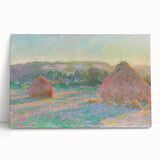 Impressionist Landscape Wall Art - Monet's Wheat Stacks at Sunset