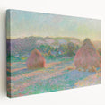Impressionist Landscape Wall Art - Monet's Wheat Stacks at Sunset