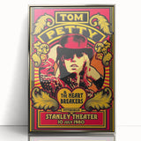 Tom Petty 1980 Concert Poster – Vintage Rock Art, Heartbreakers Show