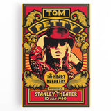 Tom Petty 1980 Concert Poster – Vintage Rock Art, Heartbreakers Show