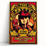 Tom Petty 1980 Concert Poster – Vintage Rock Art, Heartbreakers Show
