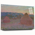 Claude Monet Wheat Stacks - Impressionist Autumn Landscape Print