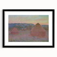 Claude Monet Wheat Stacks - Impressionist Autumn Landscape Print