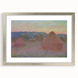 Claude Monet Wheat Stacks - Impressionist Autumn Landscape Print