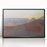 Claude Monet Wheat Stacks - Impressionist Autumn Landscape Print