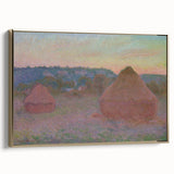 Claude Monet Wheat Stacks - Impressionist Autumn Landscape Print