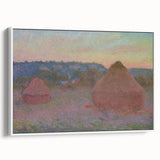 Claude Monet Wheat Stacks - Impressionist Autumn Landscape Print