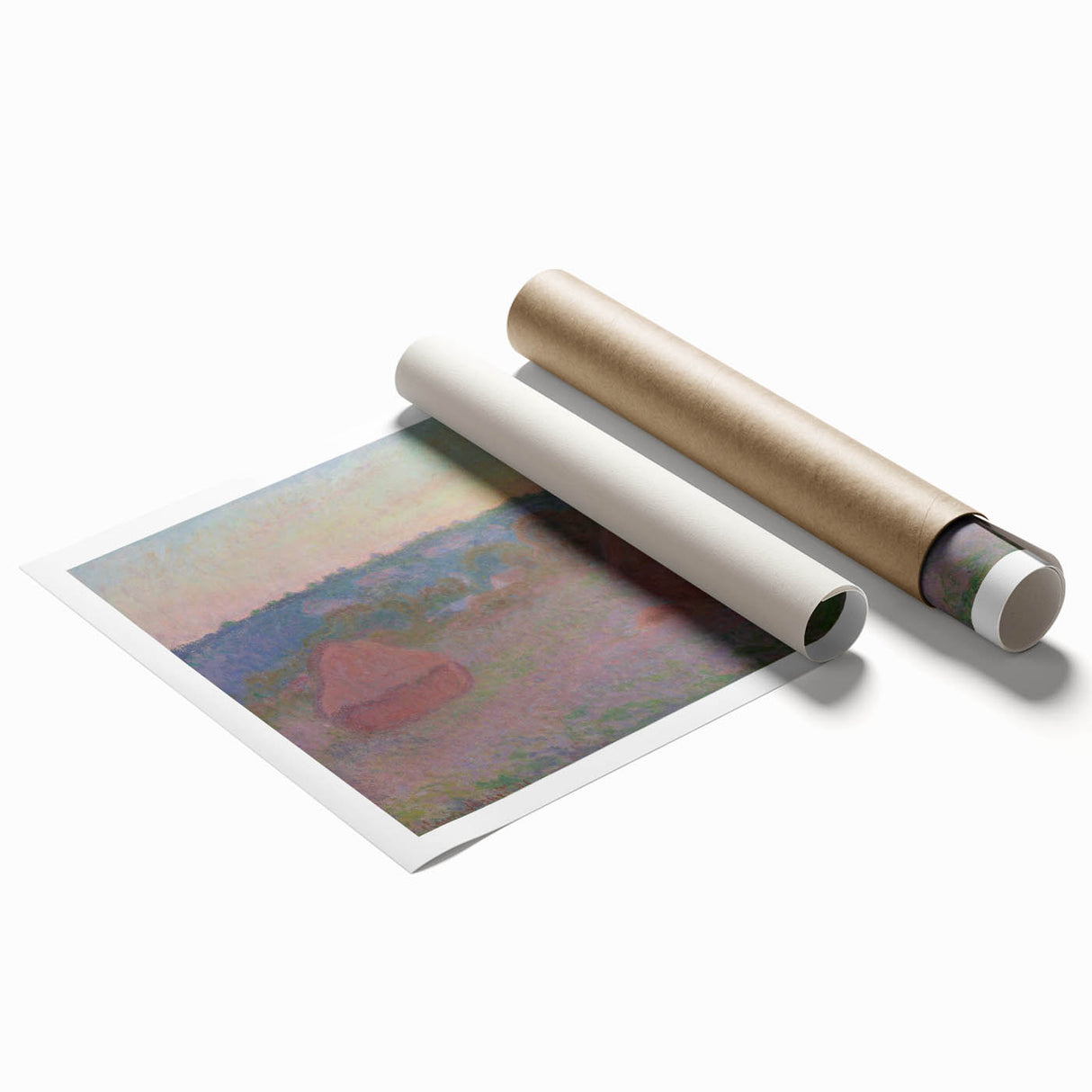 Claude Monet Wheat Stacks - Impressionist Autumn Landscape Print