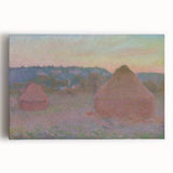Claude Monet Wheat Stacks - Impressionist Autumn Landscape Print