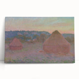 Claude Monet Wheat Stacks - Impressionist Autumn Landscape Print