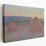 Claude Monet Wheat Stacks - Impressionist Autumn Landscape Print