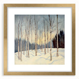 Tranquil Winter Birch Forest Wall Art - Canvas & Framed Print