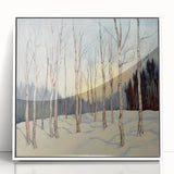 Tranquil Winter Birch Forest Wall Art - Canvas & Framed Print