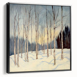 Tranquil Winter Birch Forest Wall Art - Canvas & Framed Print