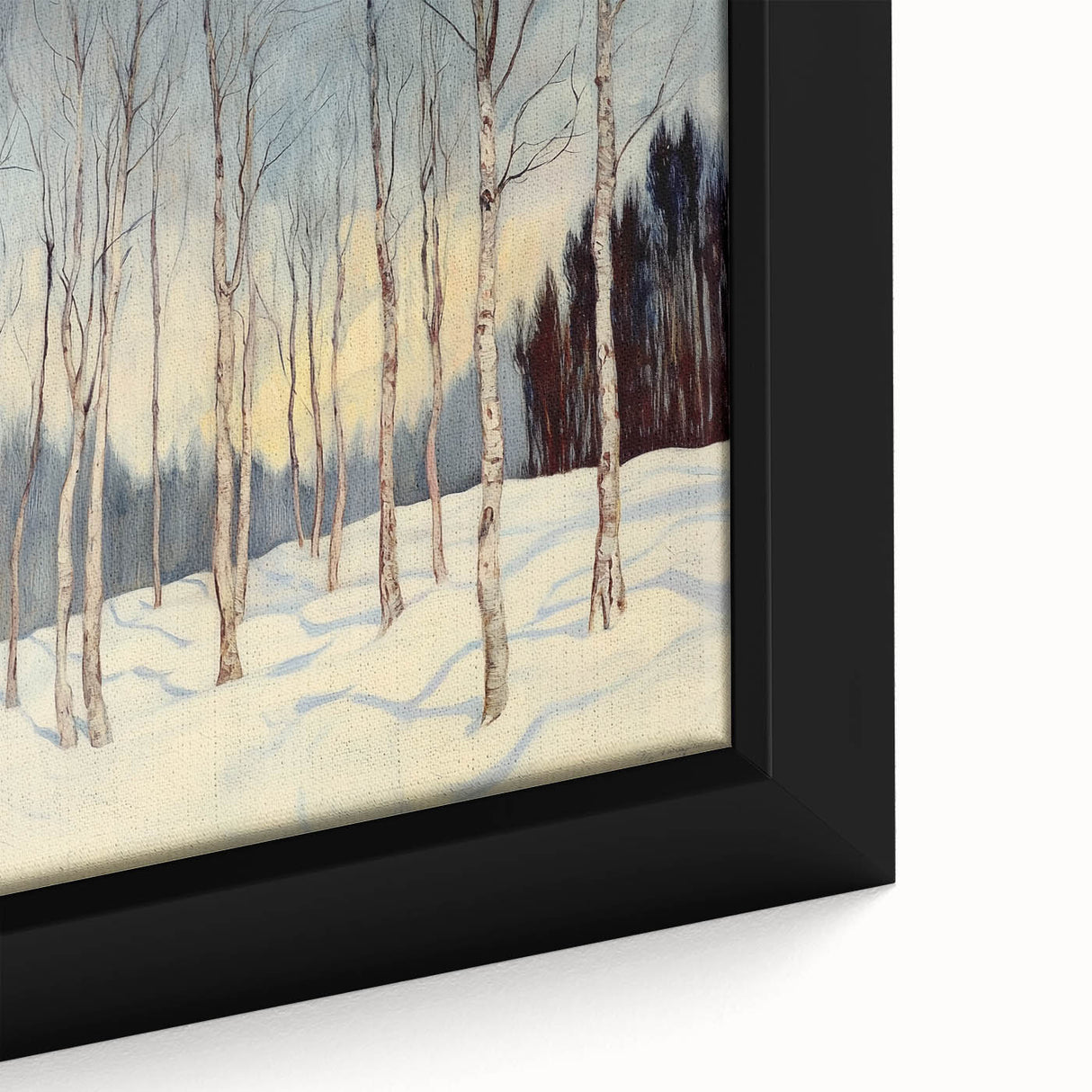 Tranquil Winter Birch Forest Wall Art - Canvas & Framed Print