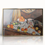 Paul Cézanne Still Life - Impressionist Fruit and Vase Wall Art Print