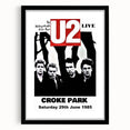 U2 1985 Unforgettable Fire Tour Concert Poster – Live at Croke Park