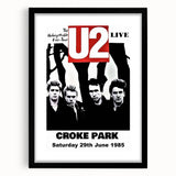 U2 1985 Unforgettable Fire Tour Concert Poster – Live at Croke Park