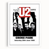 U2 1985 Unforgettable Fire Tour Concert Poster – Live at Croke Park