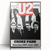 U2 1985 Unforgettable Fire Tour Concert Poster – Live at Croke Park
