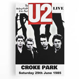 U2 1985 Unforgettable Fire Tour Concert Poster – Live at Croke Park