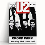 U2 1985 Unforgettable Fire Tour Concert Poster – Live at Croke Park