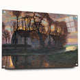Modern Wall Art - Evening Glow Farm Landscape - Contemporary Art Print