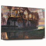 Modern Wall Art - Evening Glow Farm Landscape - Contemporary Art Print
