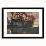 Modern Wall Art - Evening Glow Farm Landscape - Contemporary Art Print