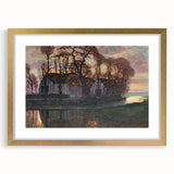 Modern Wall Art - Evening Glow Farm Landscape - Contemporary Art Print